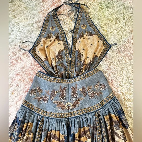 New Zimmermann Ascension Plunge Halter Maxi Dress Size 0 - Picture 10 of 15